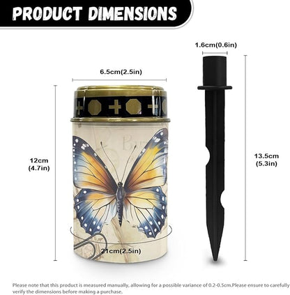 Butterfly Solar Garden Lights Outdoor Solar Walkway Lights Pathway Lights Waterproof Solar Lantern Landscape Lights,Butterfly Decorations LED Solar Lantern-Warm White,Yellow