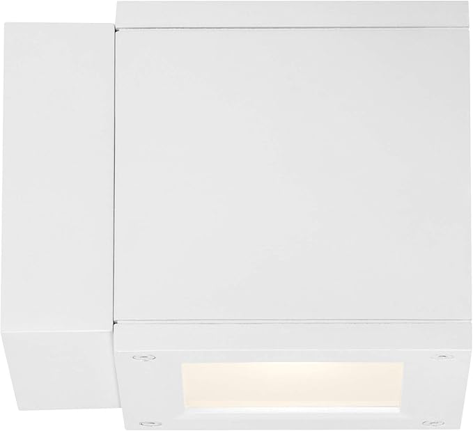 WAC Lighting WS-W2505-AL Rubix LED Outdoor Wall Light Fixture, Double Light, 3000K, Brushed Aluminum