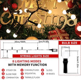 LED Christmas Lights Outdoor,300LED 105Ft 8 Modes Plug-in Connectable Waterproof Globe String Lights for Outdoor & | Lumora