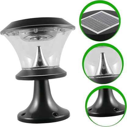 Veemoon LED Solar Garden Light Round Outdoor Lawn Landscape Lamp Weather Resistant for Patio Pathway Decor