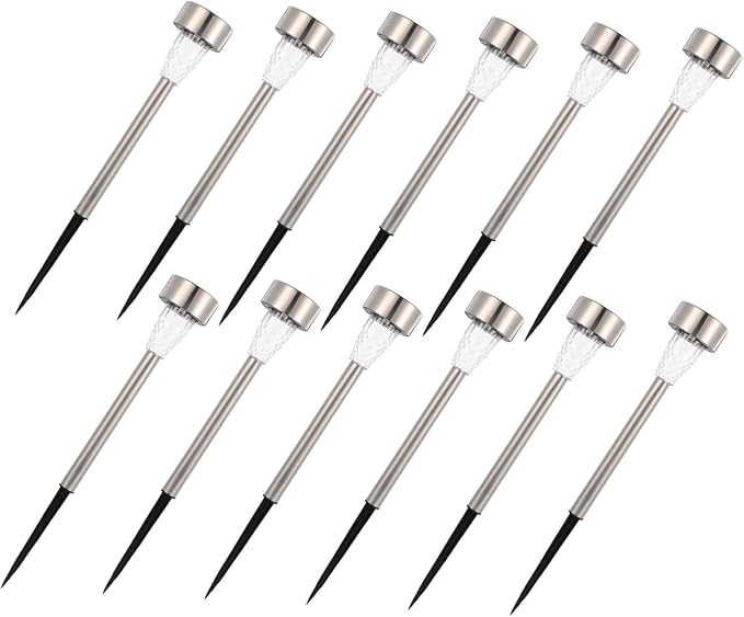 12pcs Outdoor Solar Lights for Solar Pathway Lights Low Voltage Landscape Stake Garden for Decor | Lumora