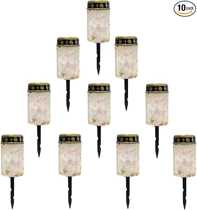 Castle Outdoor Solar Lights Garden Lights Fairy Lights Waterproof Solar Stake Lights Landscape Lighting for Yard Patio Path Warm White Flameless Lantern,Wall Light Auto On/Off