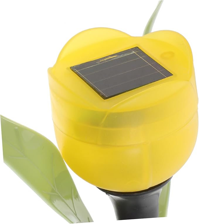 3pcs Outdoor Solar Pathway Lights Tulip Led Garden Landscape for Driveway Patio Auto Off Random Color