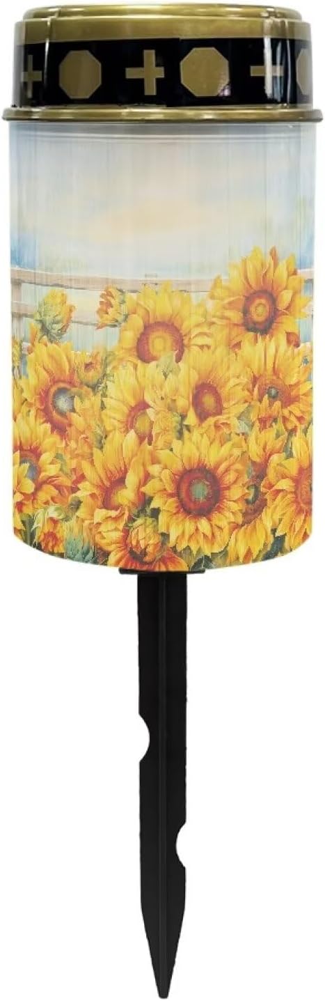Solar Pathway Lights,Sunflower Solar Lights Outdoor, Solar Stake Lights Landscape Lighting for Outside Path Walkway Driveway Sidewalk Lawn Yard Garden Decor