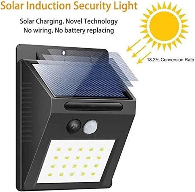 QUQUQ Solar Pathway Lights Solar Powered Garden Lights Led Motion Sensor Wall Light Waterproof Yard Patio Decor(2packs)