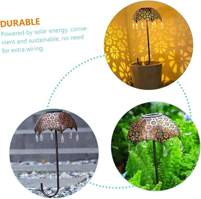 Solar Power Garden Landscape Lamp Umbrella Design Led Outdoor Patio Decor Solar Pathway Lights Led Outdoor Lighting