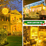 JMEXSUSS Net Lights Outdoor Mesh Lights, 200 LED 9.8ft x 6.6ft Christmas Net Light Outdoor Waterproof, Plug in Bush Light for Lawn Ceiling Hedge Garden Patio Christmas Tree Decor(Warm White)