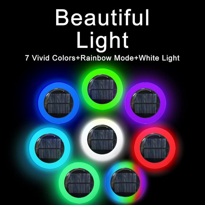 20 Lumens Colorized Solar Ground Lights,Solar Pool Lights with Mutiple Color Functions for Pool Area, Pathway | Lumora