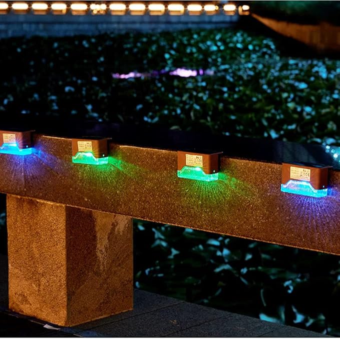 4 Pack Solar Pathway Light Outdoor Solar Waterproof Pathway Lights Suitable for Flowerbed Railing Fence Stairs Courtyard