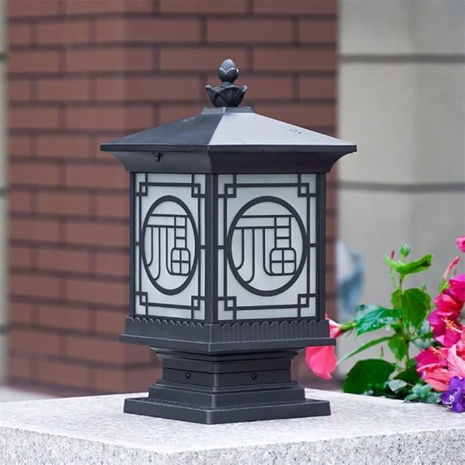 American Style Outdoor Classical Vintage Garden Post Cap Light Waterproof Courtyard Villa Fence Head Lights Pillar | Lumora