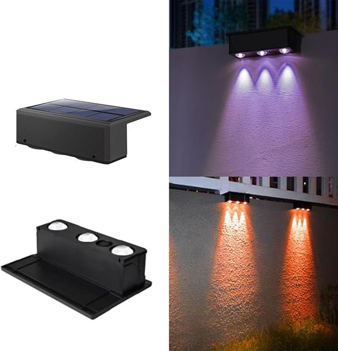 Solar Fence Lights | Automatic Decorative Waterproof Lamp | Stairs Solar Lights - for Outdoor Garden Yard Patio | Lumora