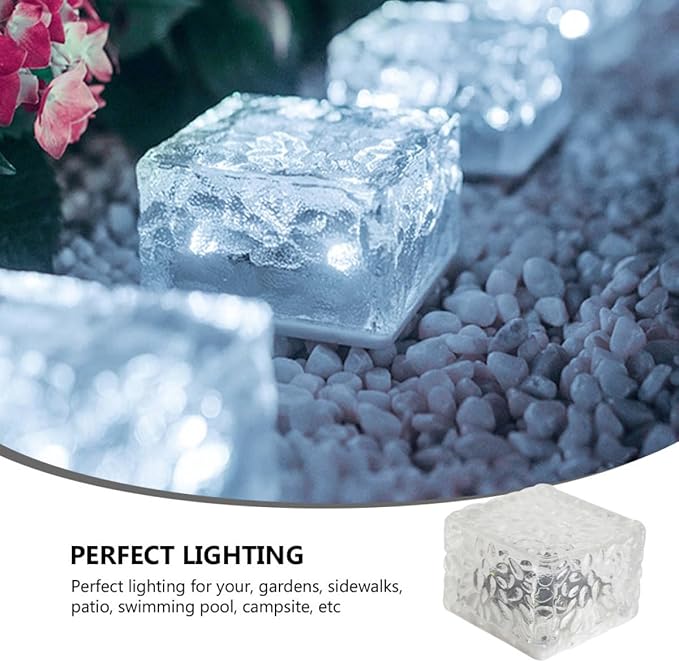 Solar Powered Floor Light LED In-ground Brick Lamp Waterproof Solar Yard Light Cold White for Outdoor Patio Garden | Lumora