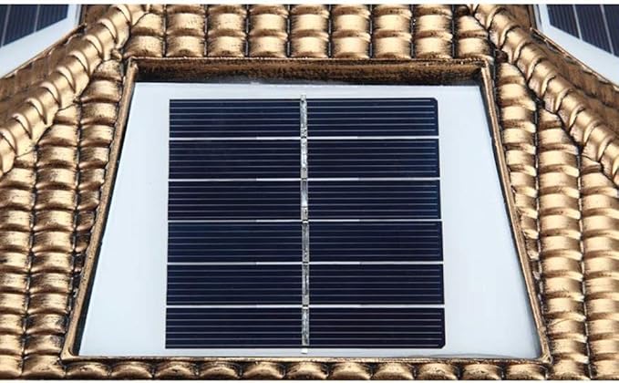 Outdoor lamp LED Outdoor Solar Column Light Classical Traditional Square E27 Edison Porch Pillar Lantern Waterproof | Lumora