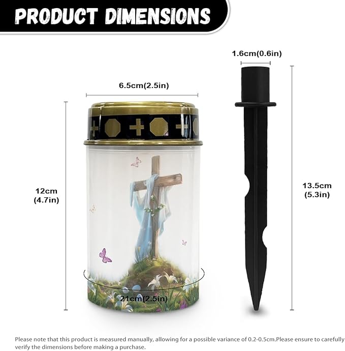 Cross and Butterfly Cemetery Lights for Grave,Solar Outdoor Lights Garden Lights Solar Stake Lights Waterproof Pathway Light Lantern Solar Walkway Lights Outdoor Landscape Lighting Spotlight
