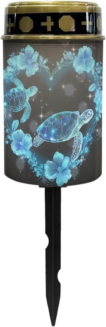 Sea Turtle Solar Lights Outdoor Solar Garden Lights Solar Lights for Outside Yard Path Walkway Grave Solar Light Cemetery Decoration