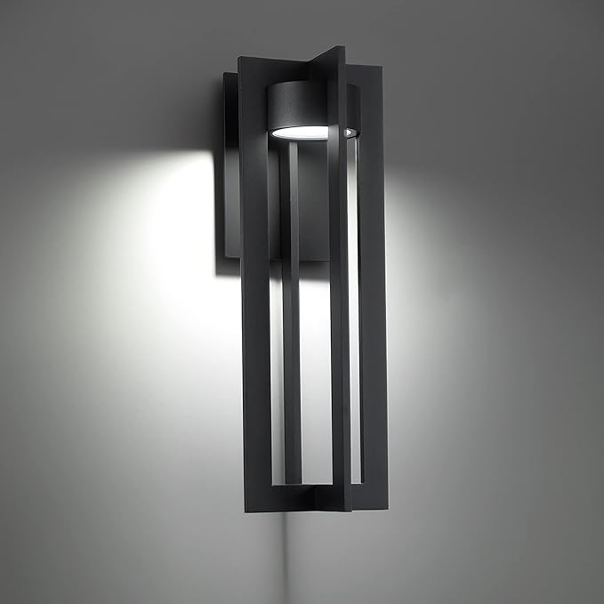 WAC Lighting dweLED, Chamber 25in LED Indoor and Outdoor Wall Light 3000K in Black