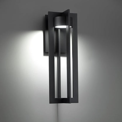 WAC Lighting dweLED, Chamber 25in LED Indoor and Outdoor Wall Light 3000K in Black