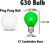 Novelty Lights 25 Pack G30 Glass LED Globe Bulbs, String Light Replacement Bulbs, E12 Candelabra Base, Energy | Lumora