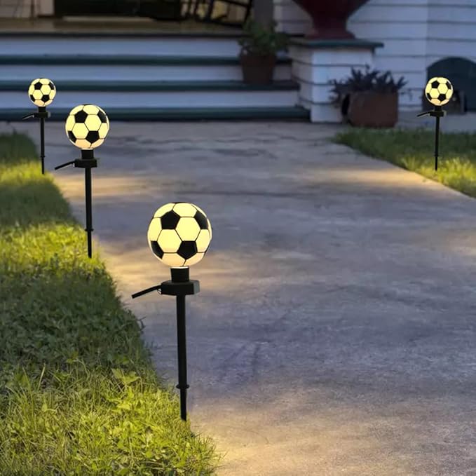 GANAZONO Solar Garden Stake Lamp Decorative Soccer Light for Yard Led Lawn Lamp Solar-Powered Patio Decorations