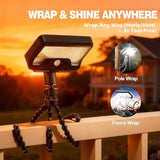 Solar Lights,Outdoor Solar Motion-Activated Light with Flexible Octopus Tripod 360° Can be Wrapped Around Tree | Lumora