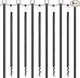 6 Pack String Light Poles for Outdoor, 10 ft Outside String Light Pole Hanging Party Wedding Decorations for Lawn | Lumora