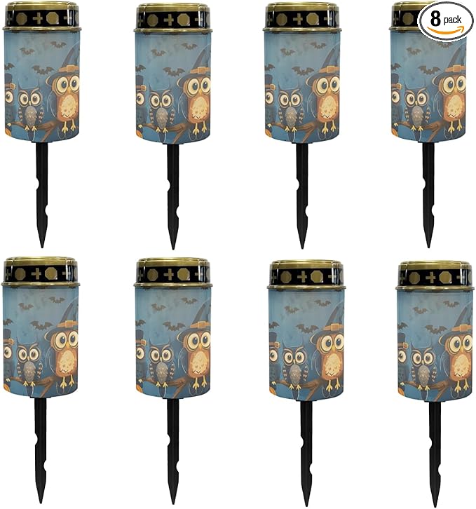Halloween Owl Solar Garden Lights Outdoor Halloween Solar Walkway Lights,Pathway Lights Waterproof Solar Pathway | Lumora