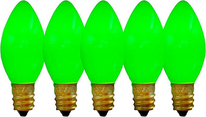 EST. LEE DISPLAY L D 1902 Indoor ＆ Outdoor String Light C9 Glass Christmas Steady Solid Replacement Bulbs E17 Socket C-9 Candelabra Style Box of 25 (Multi-Colored)