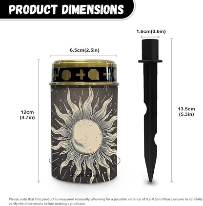 Gothic Sun Outdoor Garden Lights Removable Installation Convenient Cemetery Solar Lights Popular Outdoor Landscape Lights for Patio Lawn Garden Cemetery Decoration