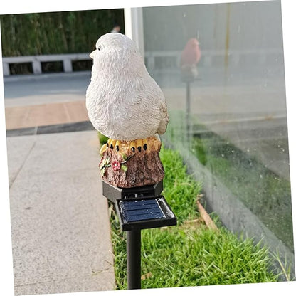 VICASKY 1pc Solar Seagull Decorative Light Garden Pathway Lamp Outdoor Seabird Design Led Lawn Light