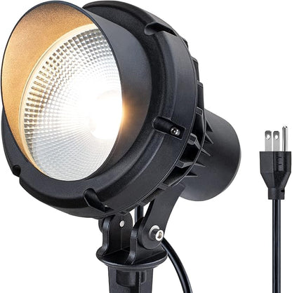 SUNVIE 40W Spot Lights Outdoor 120V LED Plug in Spotlight Outdoor 4000LM Ultra Bright Flag Pole Light 3000K Warm White Landscape Spotlights for Yard House Tree Lawn Signage, with Stake & 5.5FT Cord