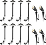 LUTEC 12V Low Voltage Landscape Lighting, Die-cast Aluminum Spot Lights with Connectors, Low Voltage Pathway Lights | Lumora