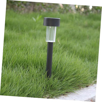 DOITOOL 10pcs Decorative Garden Stakes Solar Garden Light Lights Path Led Motion Driveway Road Outdoor Step Lamp Waterproof Lawn Landscape Patio Yard Decor Garden Decor for Outside Black