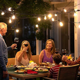 100FT LED Outdoor String Lights, Waterproof Patio Lights with 50+2 Edison Shatterproof Bulbs, Outside Hanging | Lumora