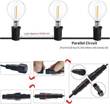 Festoon Outdoor String Lights Mains Powered 50FT G40 25+2 LED Replacement Bulbs, Garden Lights with Indoor & | Lumora