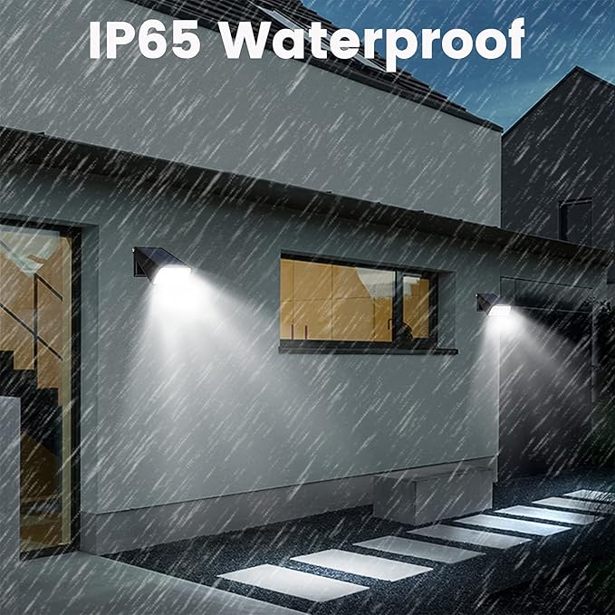 Outdoor Spotlight Solar Powered, Dusk to Dawn Deck Lights, 2-Mode 90° Adjustable Ideal for Wet Location, Bright | Lumora