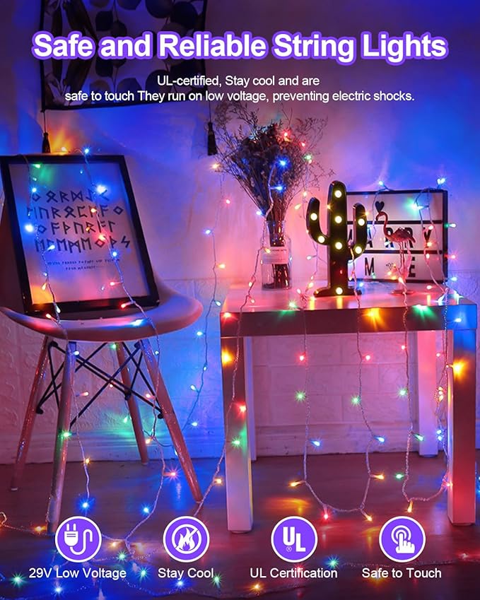 125 FT 380 LED Multicolor Christmas Lights, Extra Long Outdoor String Lights Waterproof, Timer & Memory, 8 Modes | Lumora