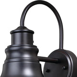 VAXCEL Delano 13 in. H 1-Light Oil Burnished Bronze and Light Gold Dusk to Dawn Sensor Farmhouse Outdoor Wall | Lumora