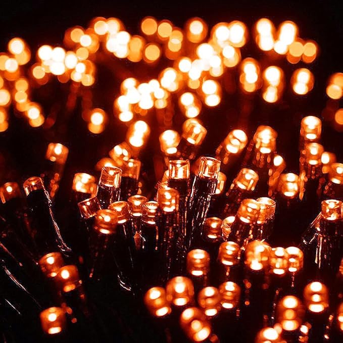 AmyHomie 300LED Orange Christmas String Lights with 8 Modes, Waterproof Fall Lights Outdoor Indoor Fall Decor Fairy | Lumora