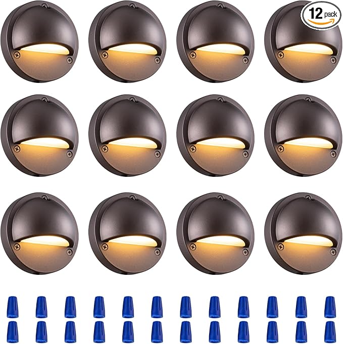 LED Low Voltage Deck Lights 3.74 Inch Landscape Lighting Fence Lights 2700K 180LM 12-24V AC/DC Aluminum Oil Rubbed | Lumora
