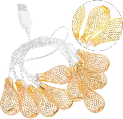 Led Water Drop String Lights Bulb USB Fairy Lights for Decor Versatile Patio Accent Lighting for Holiday Parties and Unique Home Decoration