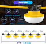New 200FT Construction String Lights LED Industrial Grade Best for Construction Sites,Renovation | Lumora