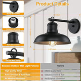 Outdoor Wall Lights - 4-Pack Black Sconces, Farmhouse Barn Lights, Modern Indoor Wall Mount Lighting Fixtures with | Lumora