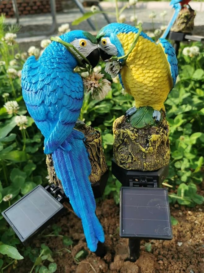 Solar Parrot Garden Lights, Outdoor Decor Figurine Stakes for Patio Waterproof Garden Light Decoration for Walkway | Lumora