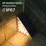 Solar Step Lights - 8 Pack Waterproof IP67, Outdoor Deck & Staircase Lights (Warm Brown) | Lumora