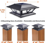 SIEDiNLAR Solar Post Lights Outdoor 2 Modes LED Deck Fence Cap Light for 4x4 5x5 6x6 Posts Patio Garden Decoration | Lumora
