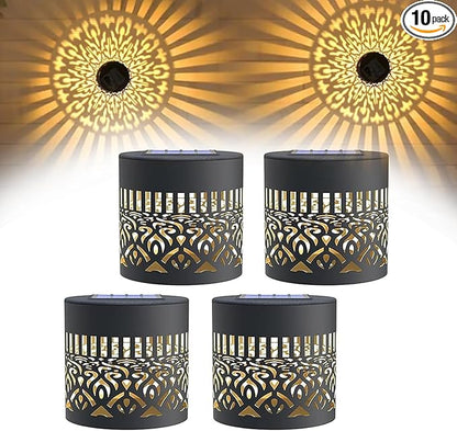 2026 NEW Solar Mandala Lights Outdoor, Decorative Solar Mandala Lights, Waterproof and Windproof, Solars Powered Mandalas Light for Garden Post Patio Backyard Yard Decor (4PCS)