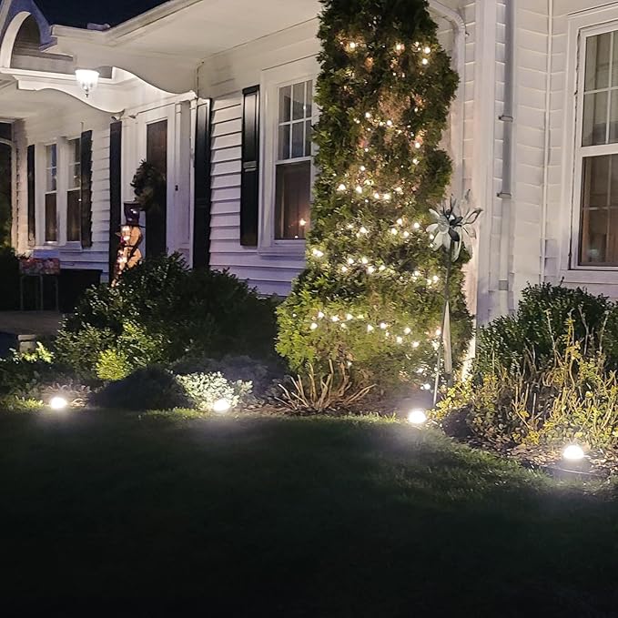 LEONLITE 12-Pack LED Pathway Lights Low Voltage, 12V-24V LED Well Lights Landscape, UL Listed, IP65 Waterproof | Lumora