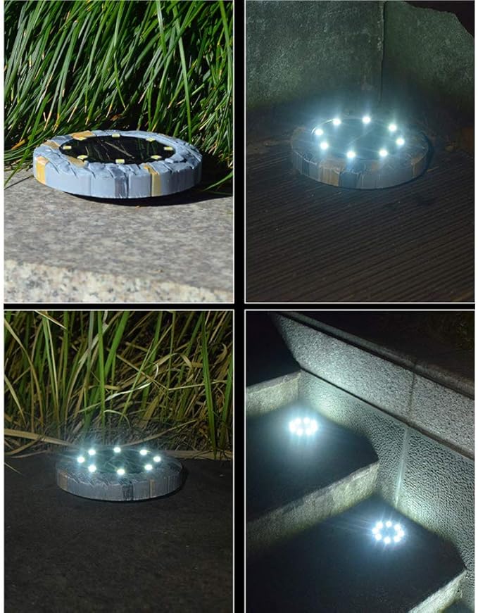 Solar Lights Outdoor Garden, Solar Lights Outdoor Ip65 Waterproof Led Solar Pathway Lights Each with 8 Led Lamp | Lumora