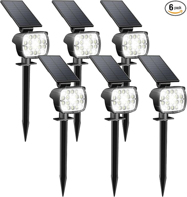 Kaxiida Solar Lights Outdoor Waterproof - 2025 Upgrade 3 Level Ultra Bright Spot Lights Uplights, LED Landscape | Lumora