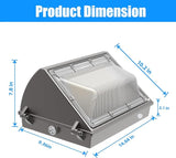 LED Wall Pack Light 150W with Dusk-to-Dawn Photocell, 21000LM 900W HPS/HID Equiv.,5000K Daylight Outdoor Security | Lumora